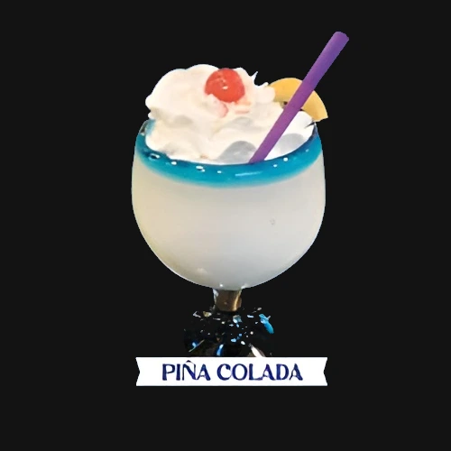 A deliciously creamy piña xolada, blending pineapple and coconut flavors with a tropical twist